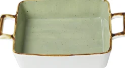 Clearance Auflaufform Romo | 25 x 19 x 4,5 cm | 900 ml | grün | mit Henkel Auflaufform