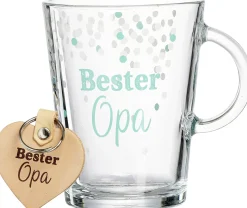 Best Becher Family Bester Opa | 380 ml | mit Schlüsselanhänger Becher
