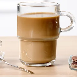 Hot Becher-Set Americano | 2-teilig | 350 ml | stapelbar | hitzebeständiges Glas Becher