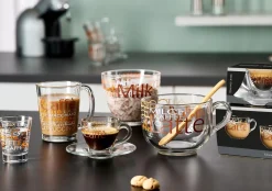 Clearance Cafe au Lait Tassen-Set Milano | 2-teilig | 650 ml | braun Obertasse