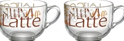 Clearance Cafe au Lait Tassen-Set Milano | 2-teilig | 650 ml | braun Obertasse