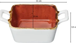 Sale Dipschale Romo | 11 x 8 x 3,5 cm | terra | mit Henkel Schale