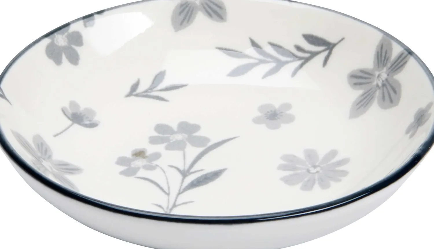 Online Dipschale Sendai Blume | 10,3 x 10,3 x 2,5 cm | grau Schale