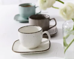 Hot Espressountertasse Casa | 10 cm | creme | quadratisch Untertasse