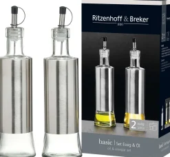 Online Essig + Ölflaschen-Set Basic | 2-teilig | 320 ml Flasche