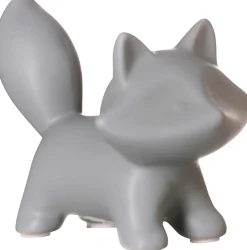 Online Figur Tiere Fuchs | 12,5 x 8 x 9,5 cm | grau | stehend Dekofigur