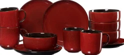 Clearance Frühstücksservice Gambia | 12-teilig | rot Set
