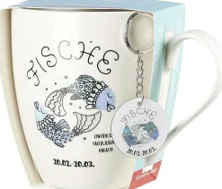 Clearance Kaffeebecher Astro Fische | 650 ml | mit Schlüsselanhänger Becher
