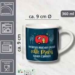 Sale Kaffeebecher Camping Profis| 360 ml | blau Becher