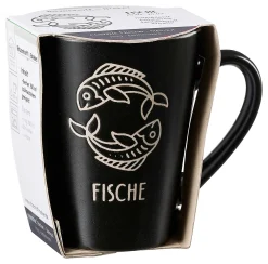 Hot Kaffeebecher Cosmic Fische | 350 ml | schwarz Becher