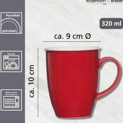 Clearance Kaffeebecher Doppio | 320 ml | rot Becher