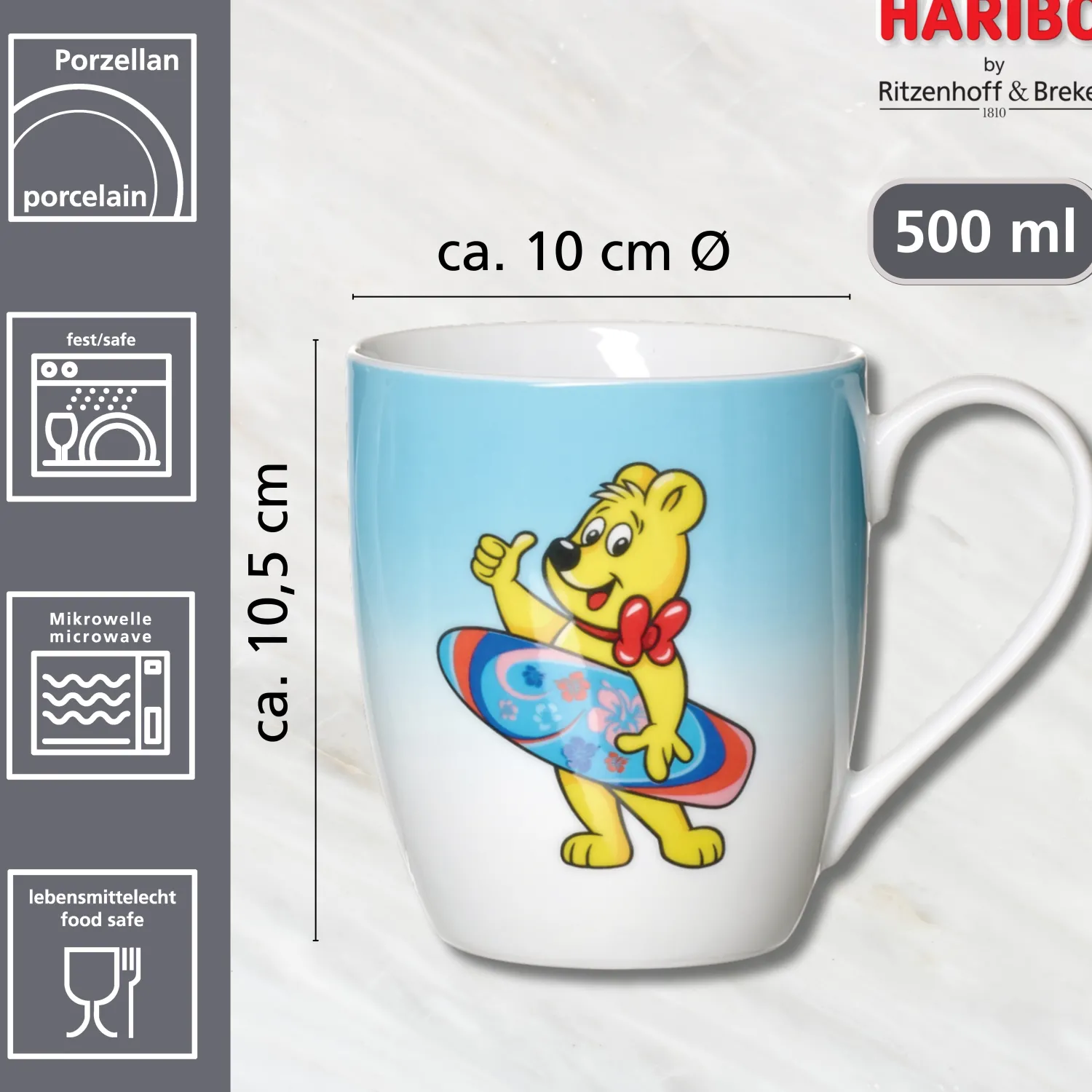 New Kaffeebecher HARIBO Sport | Surfer | 500 ml Becher