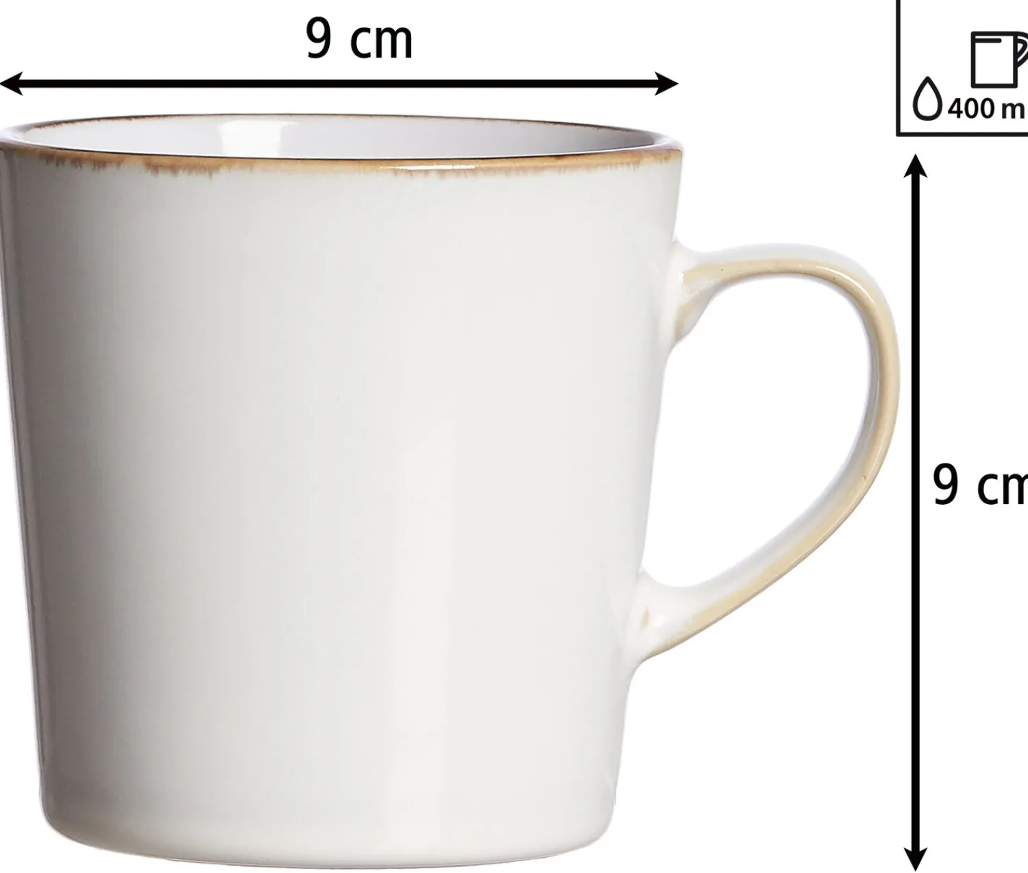 Outlet Kaffeebecher Visby | 400 ml | weiss Becher