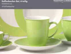 New Kaffeebecher-Set Doppio | 4-teilig | 320 ml | grün Becher