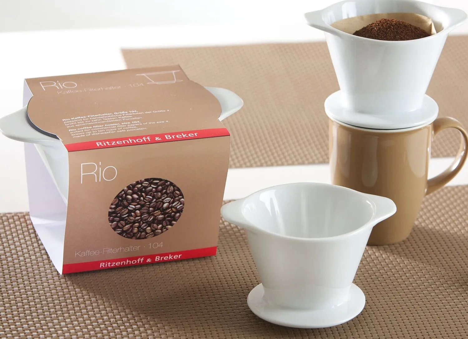 New Kaffeefilter Rio | 15 x 19 x 11 cm | weiss | Größe104 Kaffeefilter