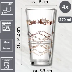Outlet Latte Macchiato Gläser-Set Sana | 8-teilig | 370 ml Gläser-Set