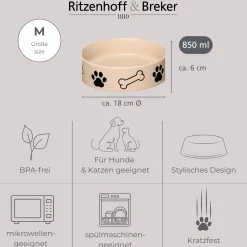 Online Napf Mika Dog | 850 ml | beige Hund