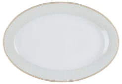Platte Geo | 32 x 21 cm | weiss | oval Platte