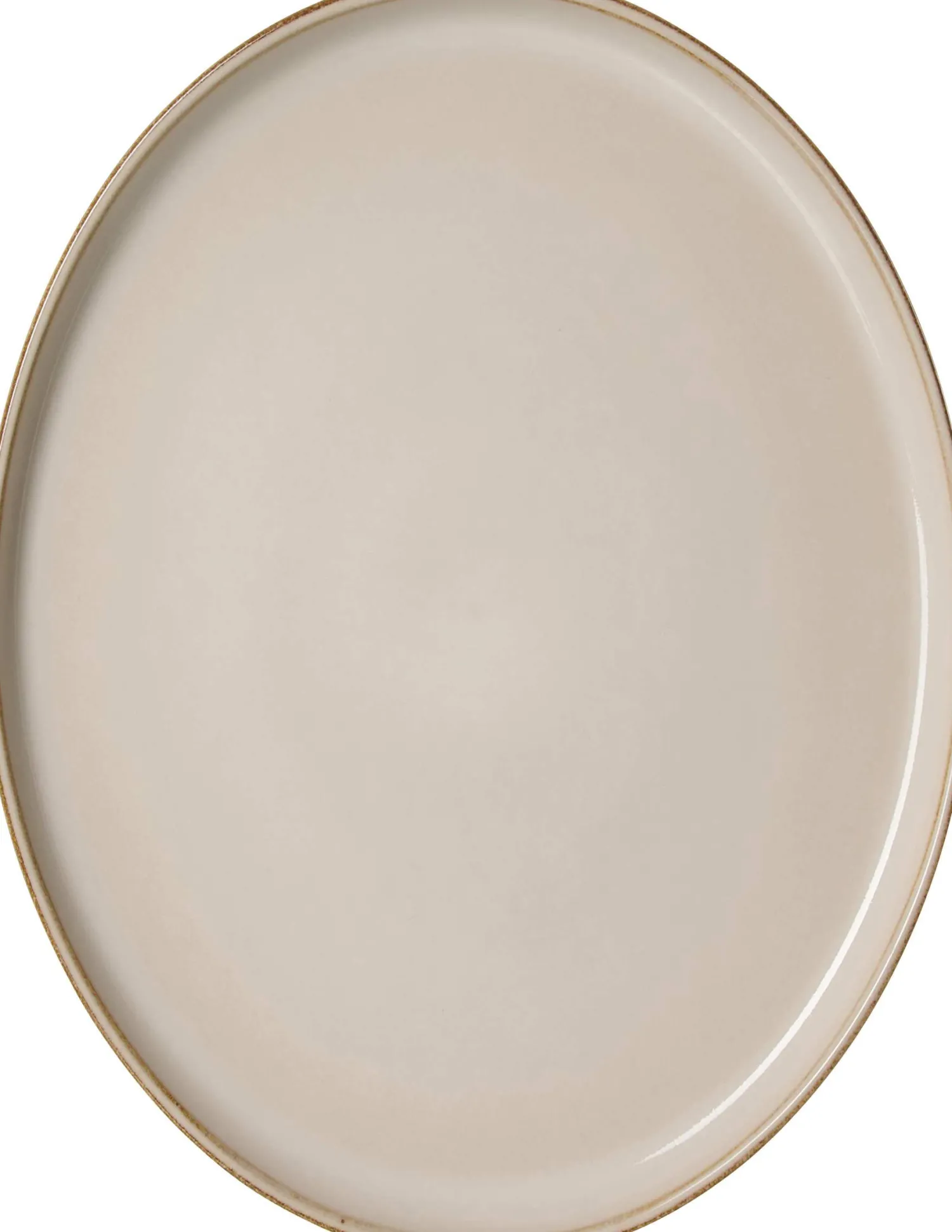 Platte Olivia | 25 x 19 cm | beige | oval Platte