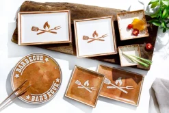 Hot Platte Rusty | 34 x 23 cm | weiss | rechteckig Platte