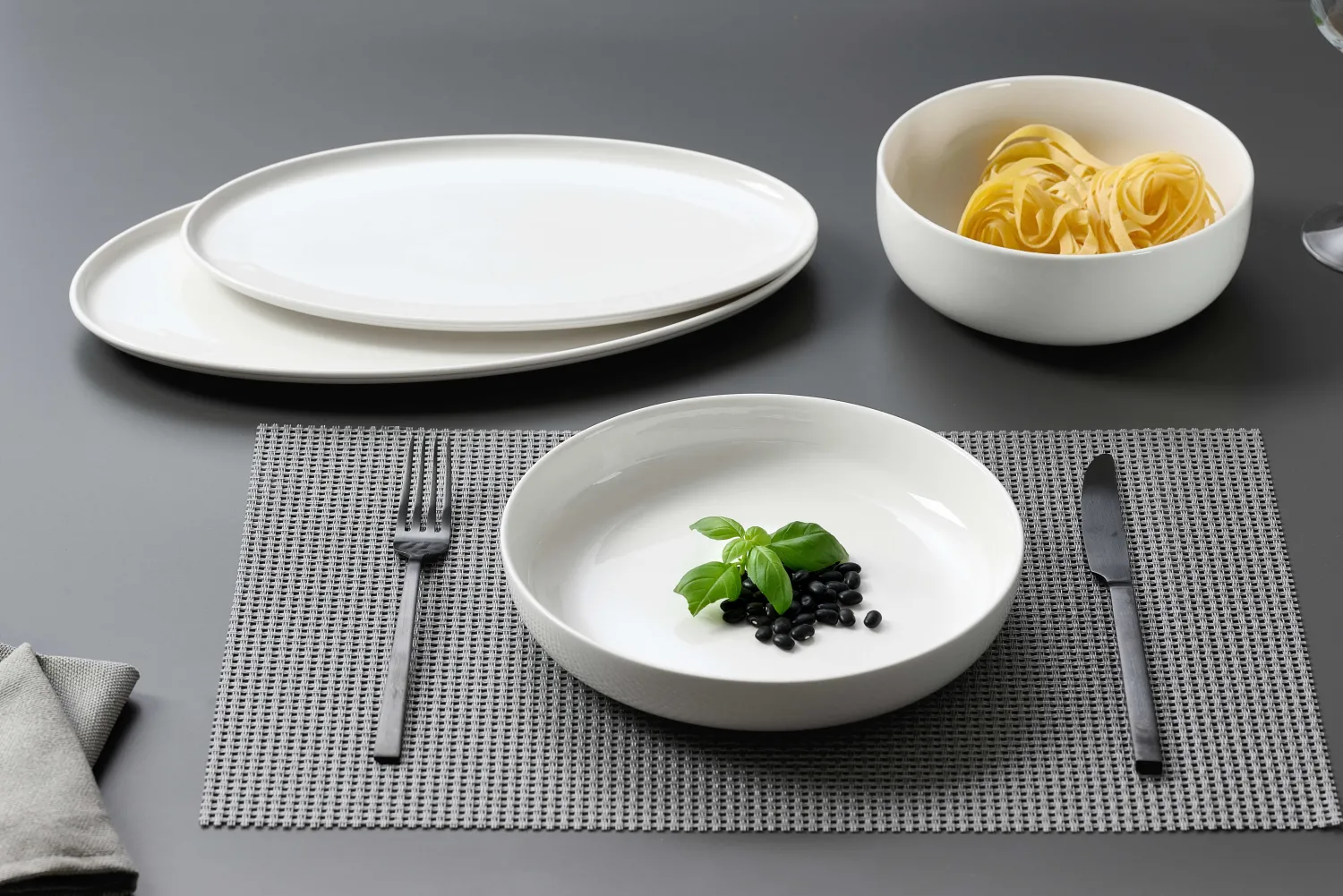 Outlet Platte Skagen | 30 x 17,5 cm | weiss | oval Platte