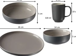 Best Speiseteller Jasper | 26 cm | grau Teller