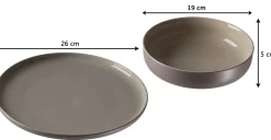 Sale Speiseteller Jasper | 26 cm | taupe Teller