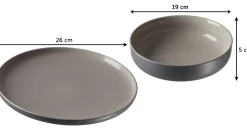 Discount Suppenschale Jasper | 19 x 19 x 5 cm | grau Schale