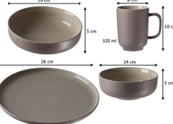 Discount Suppenschale Jasper | 19 x 19 x 5 cm | taupe Schale