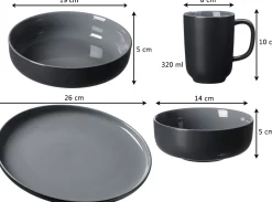 Hot Suppenschale Jasper | 19 x 19 x 5 cm | schwarz Schale