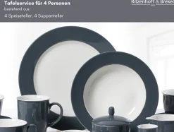Hot Tafelservice Doppio | 8-teilig | anthrazit Service