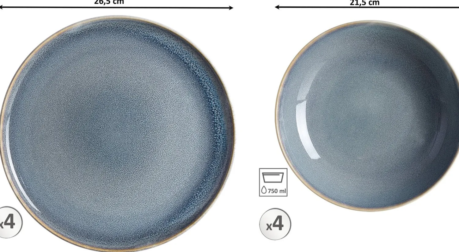 Sale Tafelservice Skagen Stone | 8-teilig | grau Service