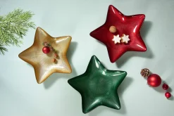 Online Teller Starlight | 29 cm | rot | sternenförmig Teller