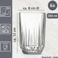 Discount Trinkgläser-Set Palace | 6-teilig | 350 ml Gläser-Set
