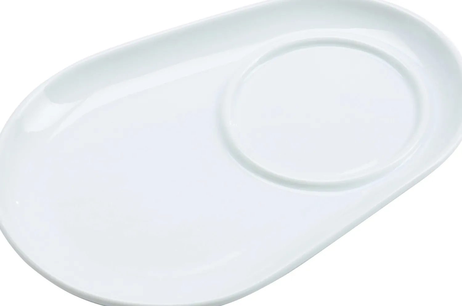Discount Untersetzer Bianco | 18 x 12,5 cm | weiss | oval Untertasse