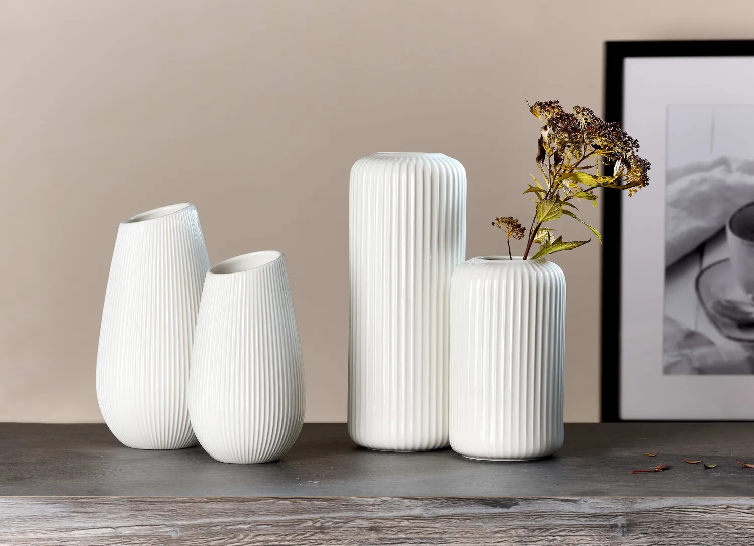 Outlet Vase Alma | 10 x 10 x 20 cm | weiss Vase