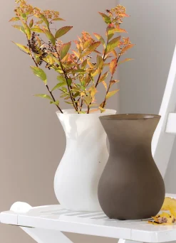 Outlet Vase Annalena | 12 x 12 x 18 cm | matt braun Vase