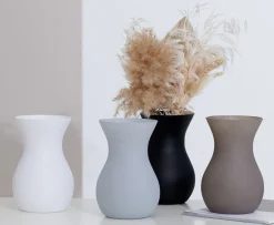Discount Vase Annalena | 12 x 12 x 18 cm | matt grau Vase