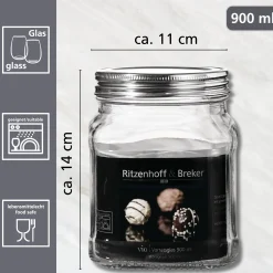 Discount Vorratsdose Vio | 900 ml | eckig Dose