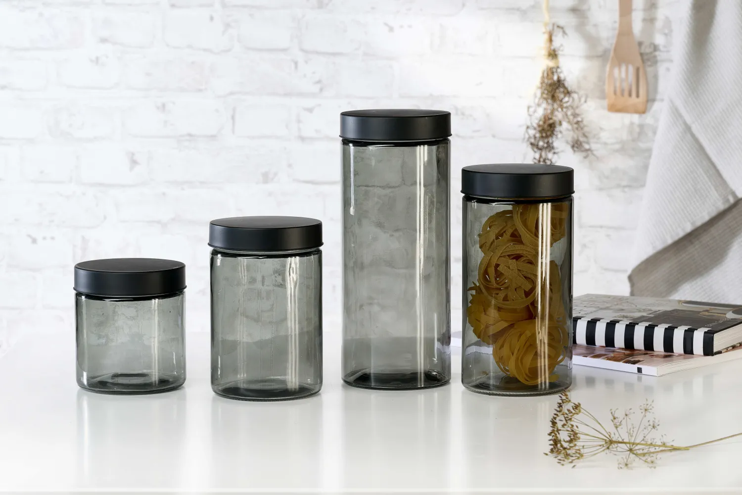 Sale Vorratsglas Lumos | 800 ml | grau Vorratsglas