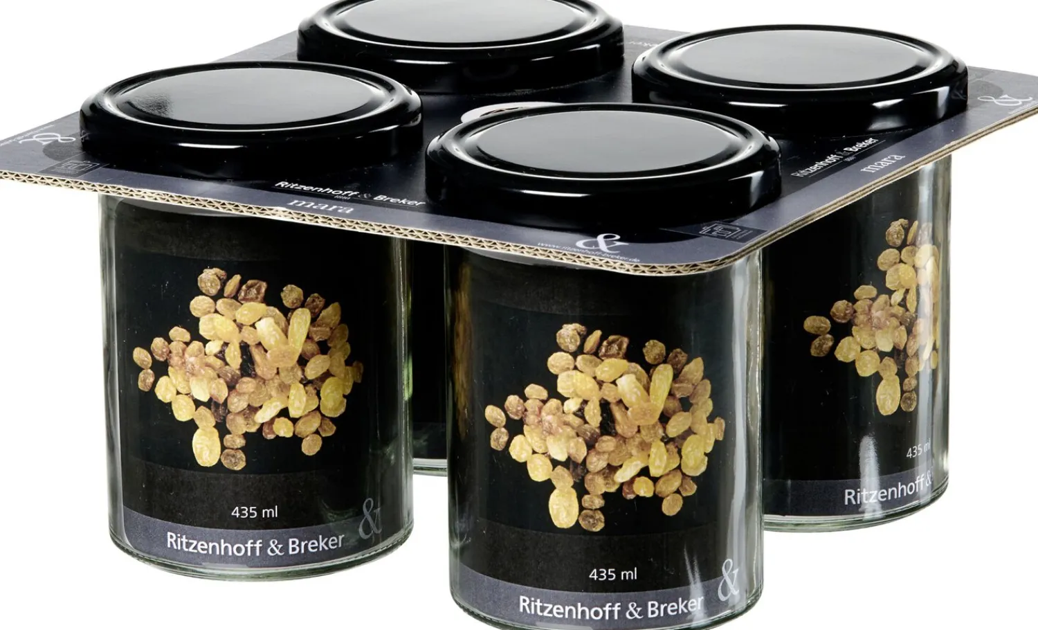 New Vorratsgläser-Set Mara | 4-teilig | 435 ml Vorratsgläser-Set