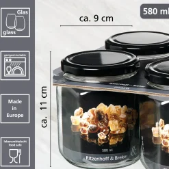 Discount Vorratsgläser-Set Mara | 4-teilig | 580 ml Vorratsgläser-Set