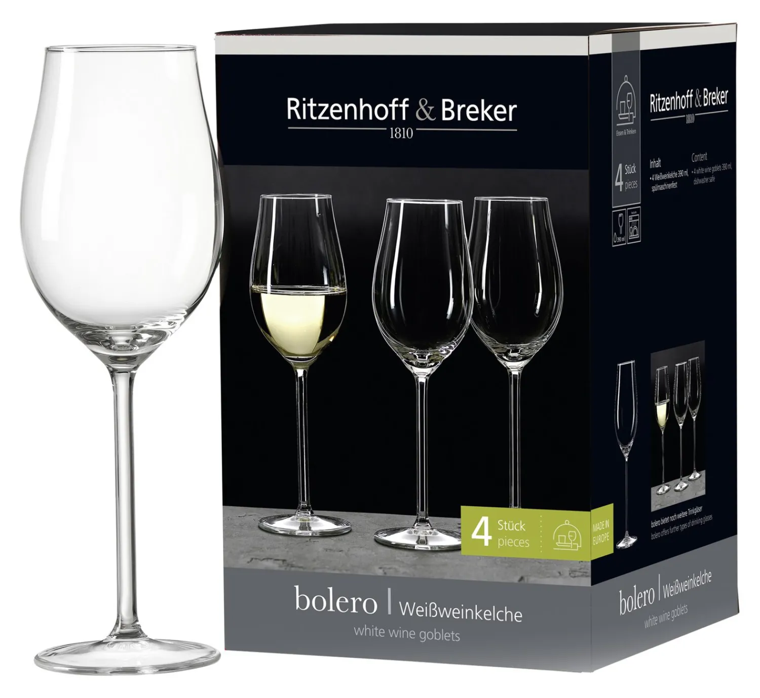 Weissweingläser-Set Bolero | 4-teilig | 390 ml Gläser-Set
