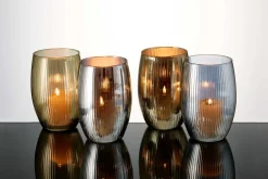 Sale Windlicht Elysia | 14 x 14 x 20 cm | gold glänzend Windlicht