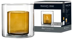 Hot Windlicht-Set Duo | 2-teilig | braun Windlicht